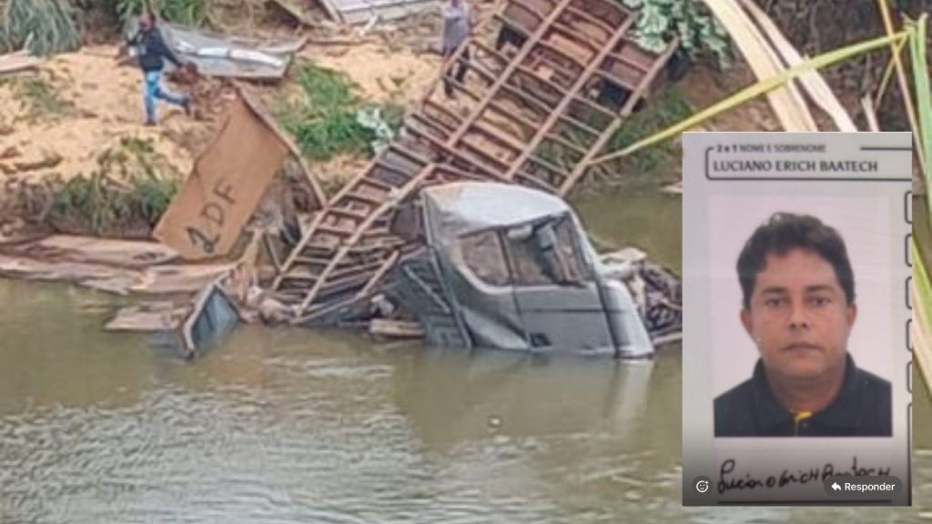 caminhoneiro-morre-apos-carreta-despencar-de-ponte-no-rio-sao-lourenco